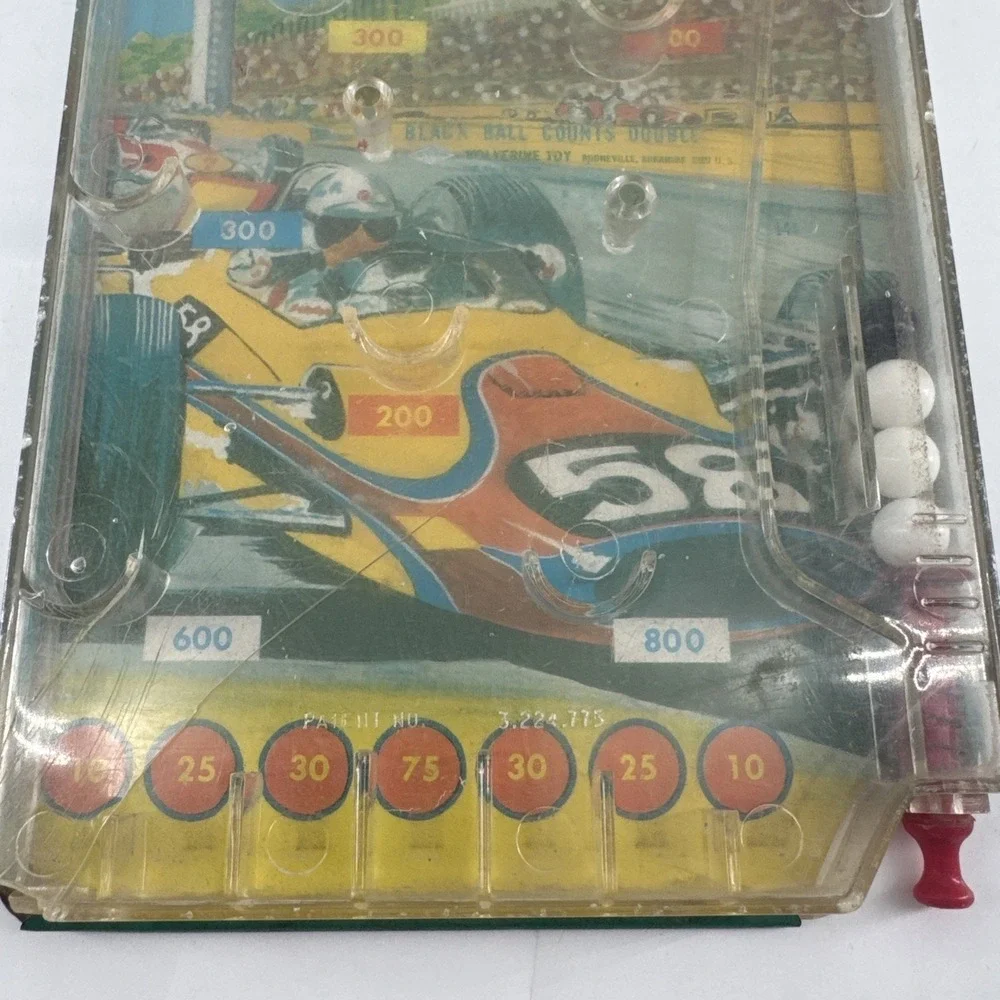 Pinball Game Handheld Wolverine Toy Company Vintage Metal Auto‎ Race Works